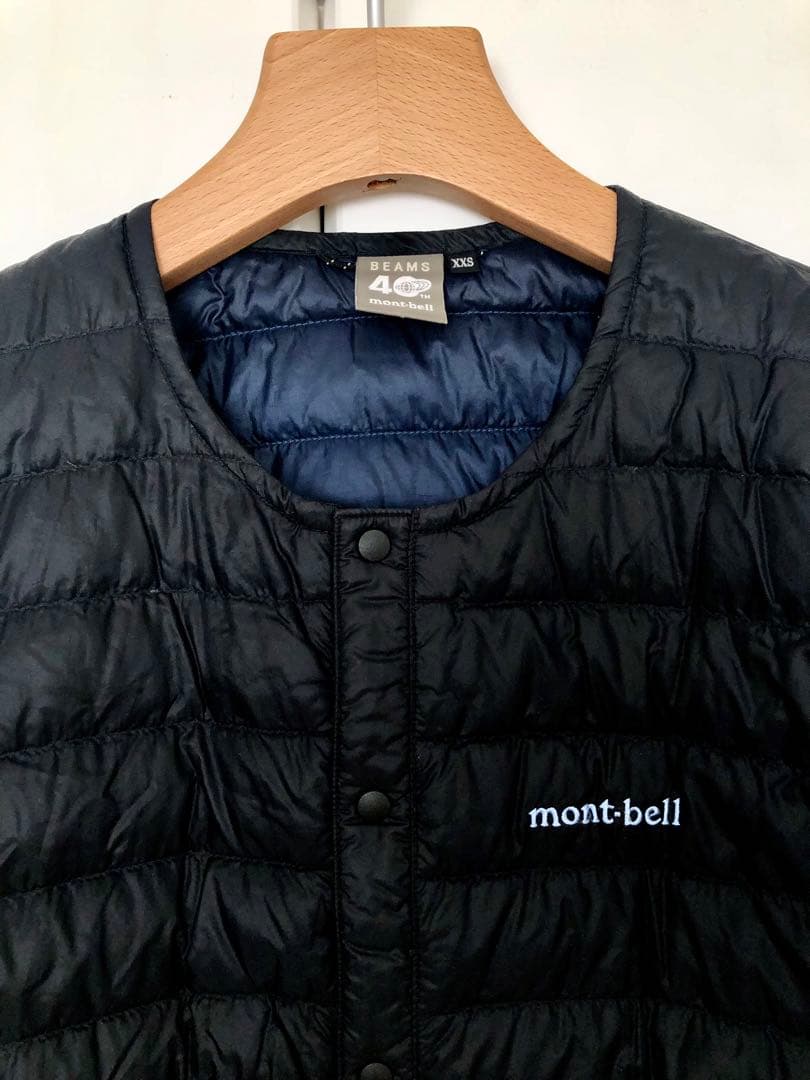 beams別注 montbell スペリオダウン　XXS 黒×ネイビー
