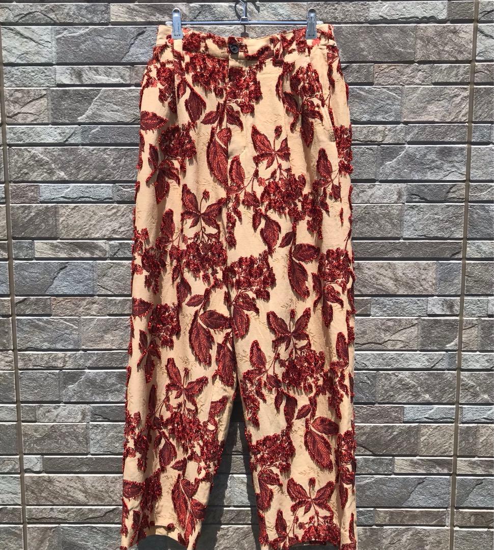 メゾンスペシャル　セットアップ　0　ベージュ　ジャガード　花柄