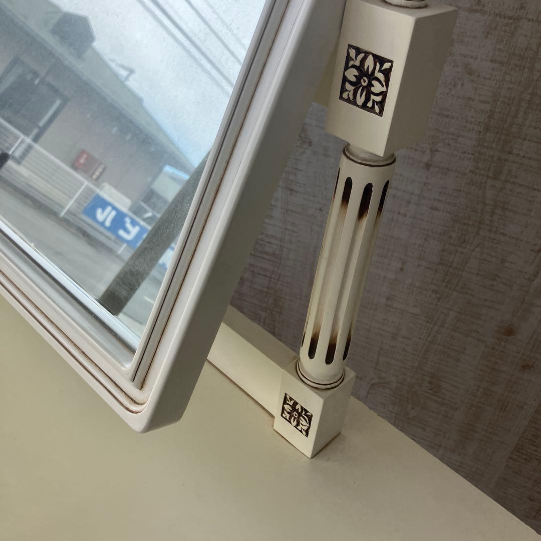 フランスベッド ロココ クラシカル 木製ドレッサー 化粧台 古家具 ビンテージ