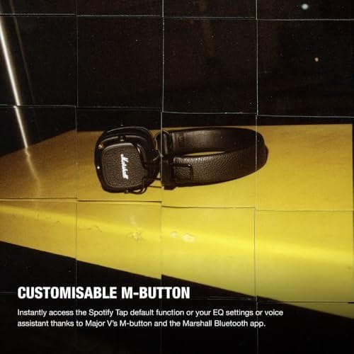 Marshall ワイヤレスオンイヤーヘッドホン Major V ブラック Bm