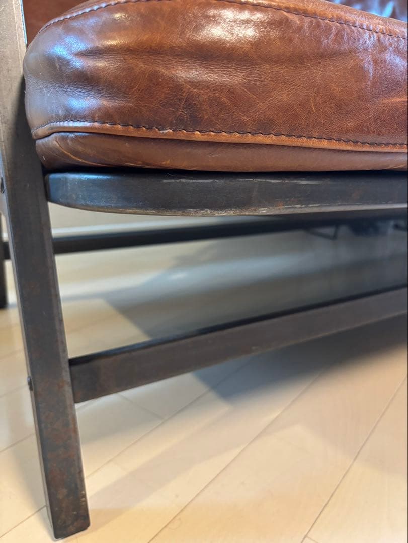 acme furniture grandview sofa ブラウンレザーソファ