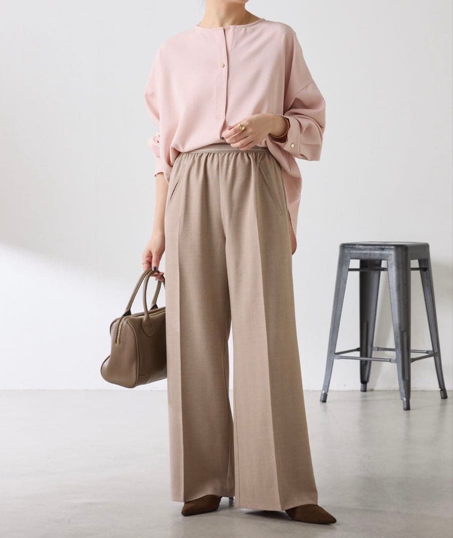 スキッパーオーバーブラウス　セレモニー新品　コラージュ