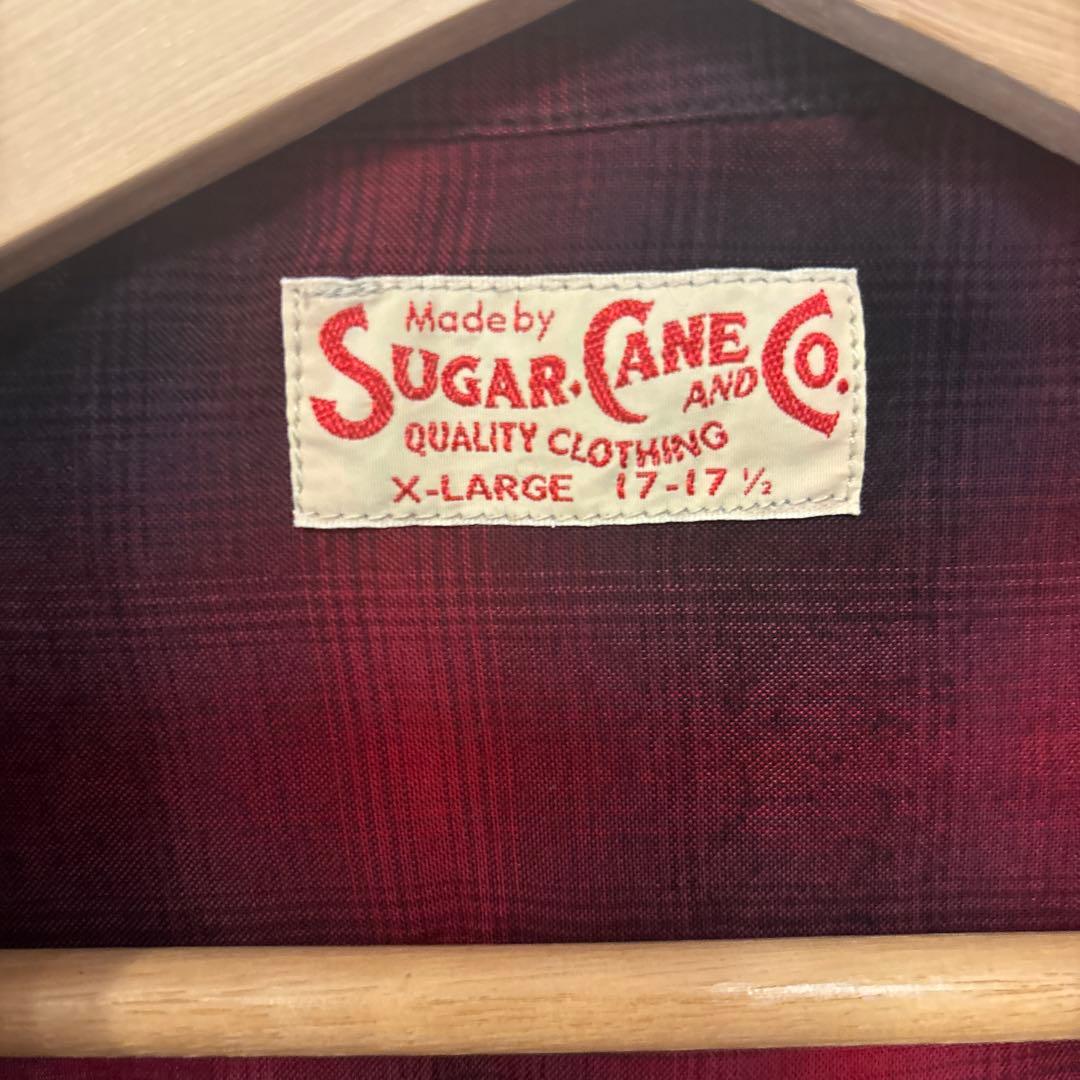 ヒ*キ様 SUGAR CANE OMBRE CHECK OPEN SHIRT X