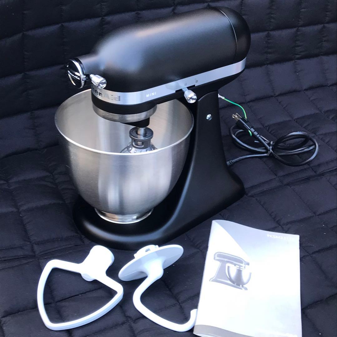 極美品 3.3Lブラック フードグラインダー付 キッチンエイド スタンドミキサー