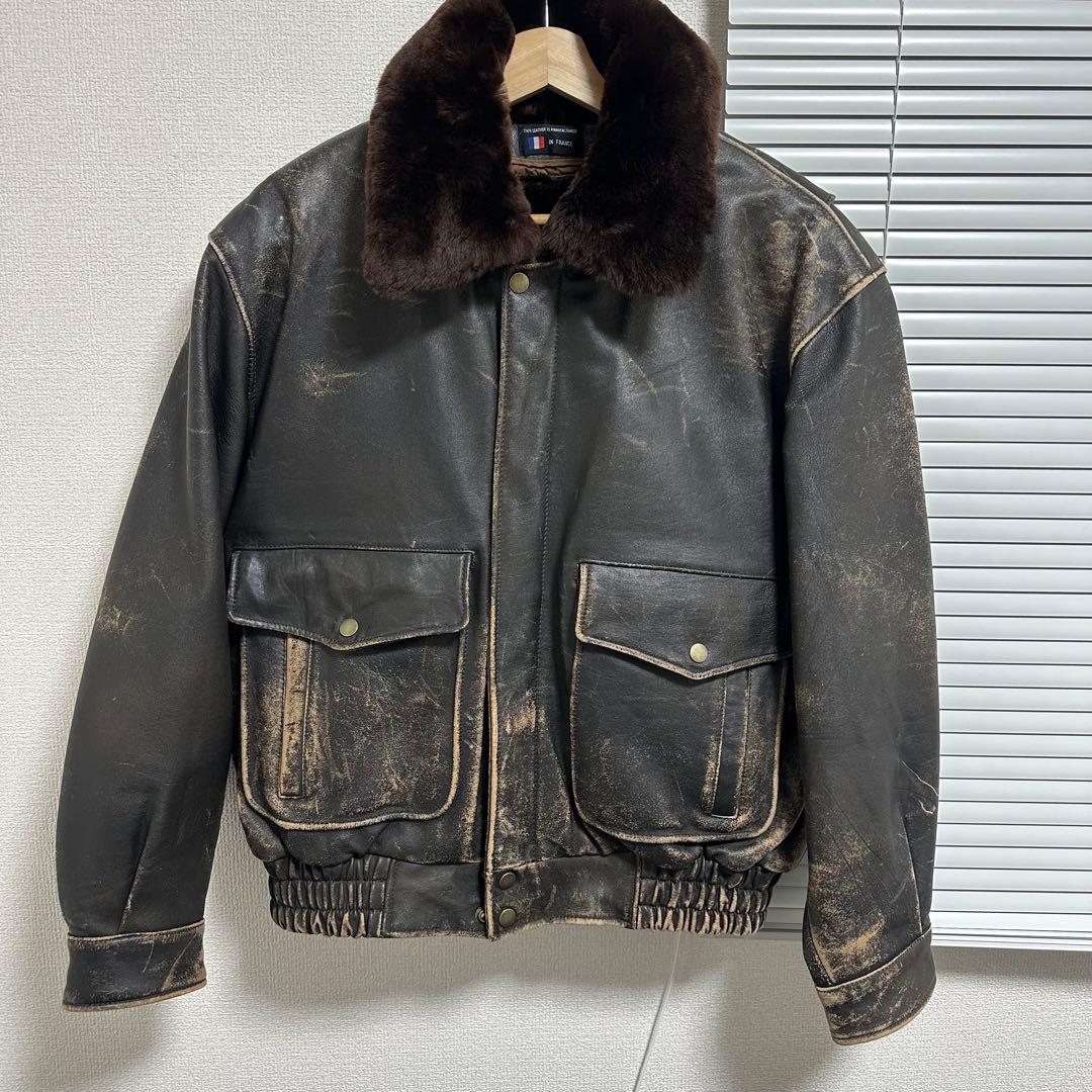 ジャケット・アウター 80s A-2 real leather bomber jacket v