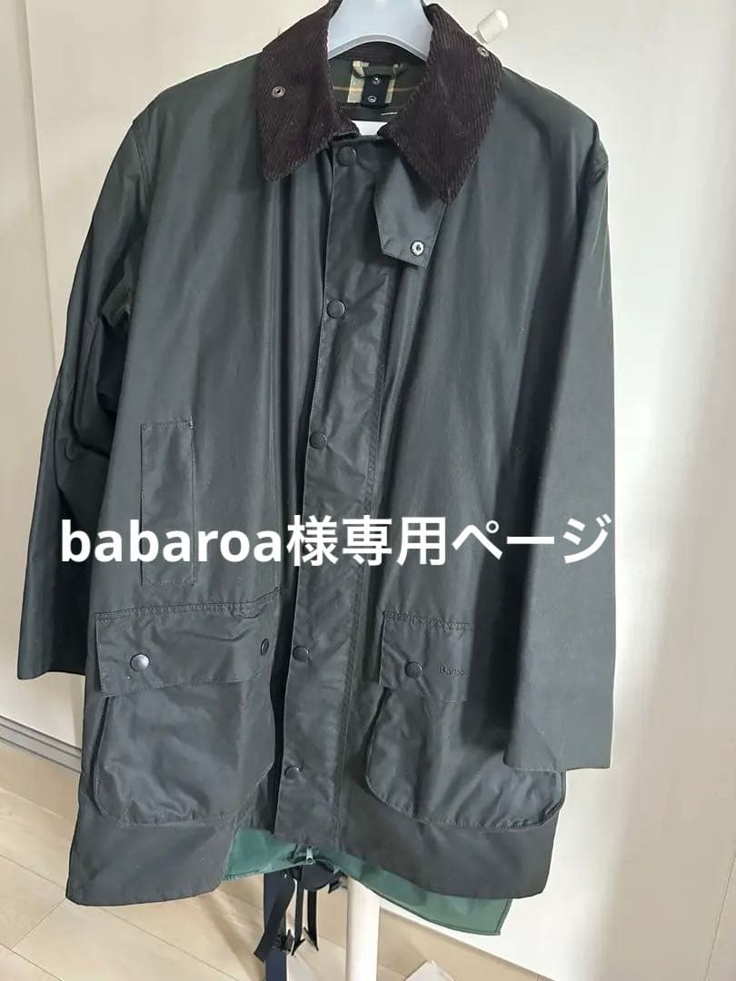 美品　Barbour BEDALE WAX ジャケット Sage 帽子付け