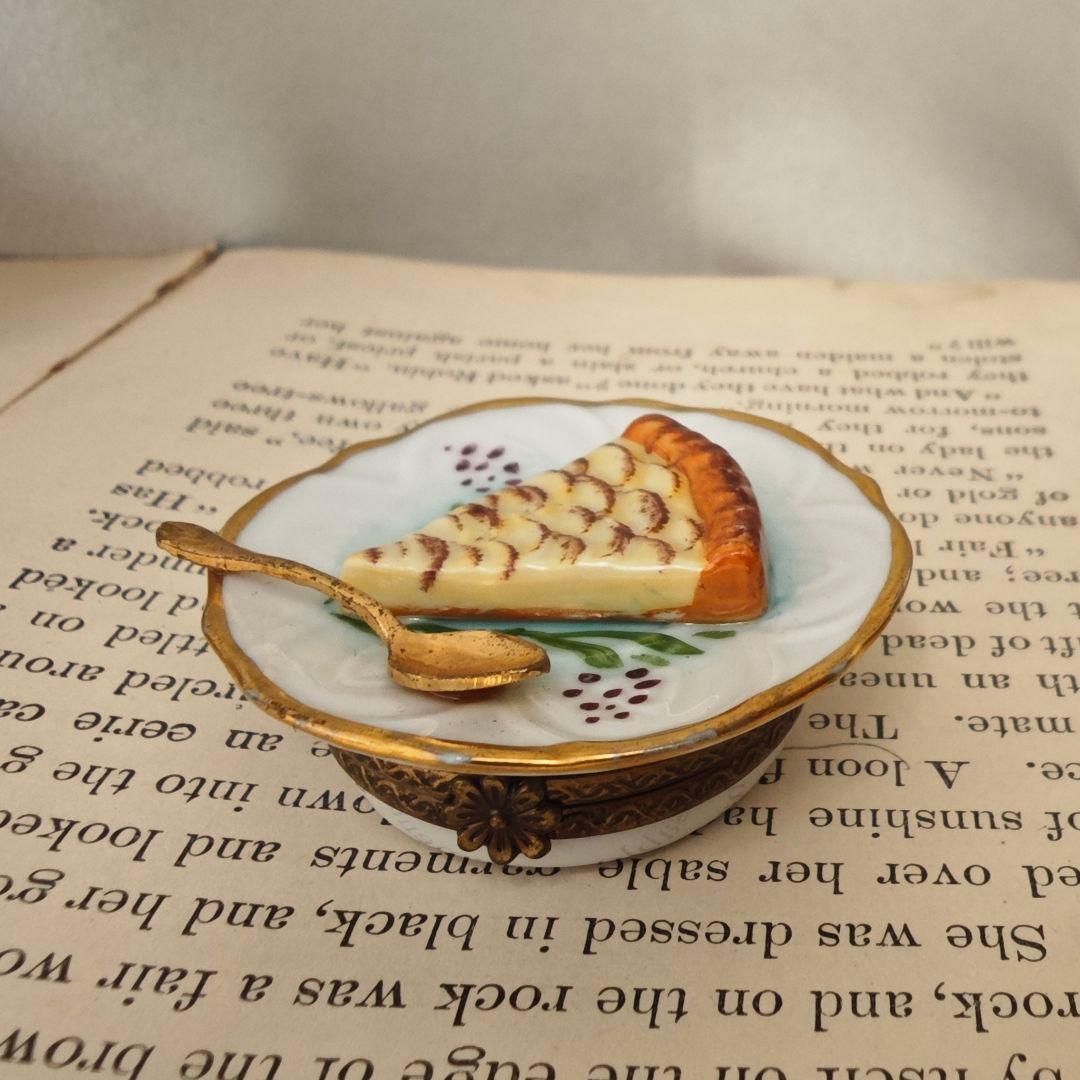 リモージュボックス　タルトプレート　フランス製小物入れ　ミニチュア