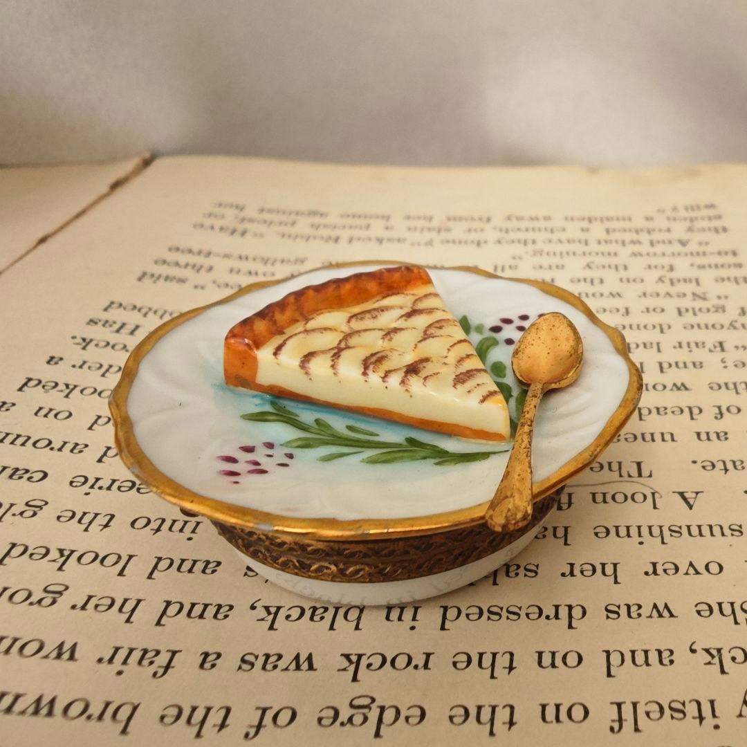 リモージュボックス　タルトプレート　フランス製小物入れ　ミニチュア