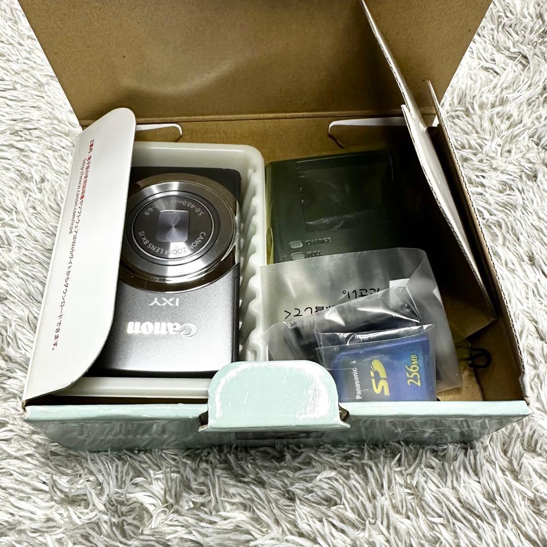【極美品】キャノン IXY130コンパクトデジカメ　グレー　メモリーカード付