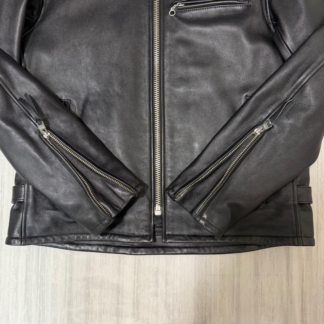 美品 3Lカドヤ ライナー付 シングルライダースジャケット FPS-2 SFT