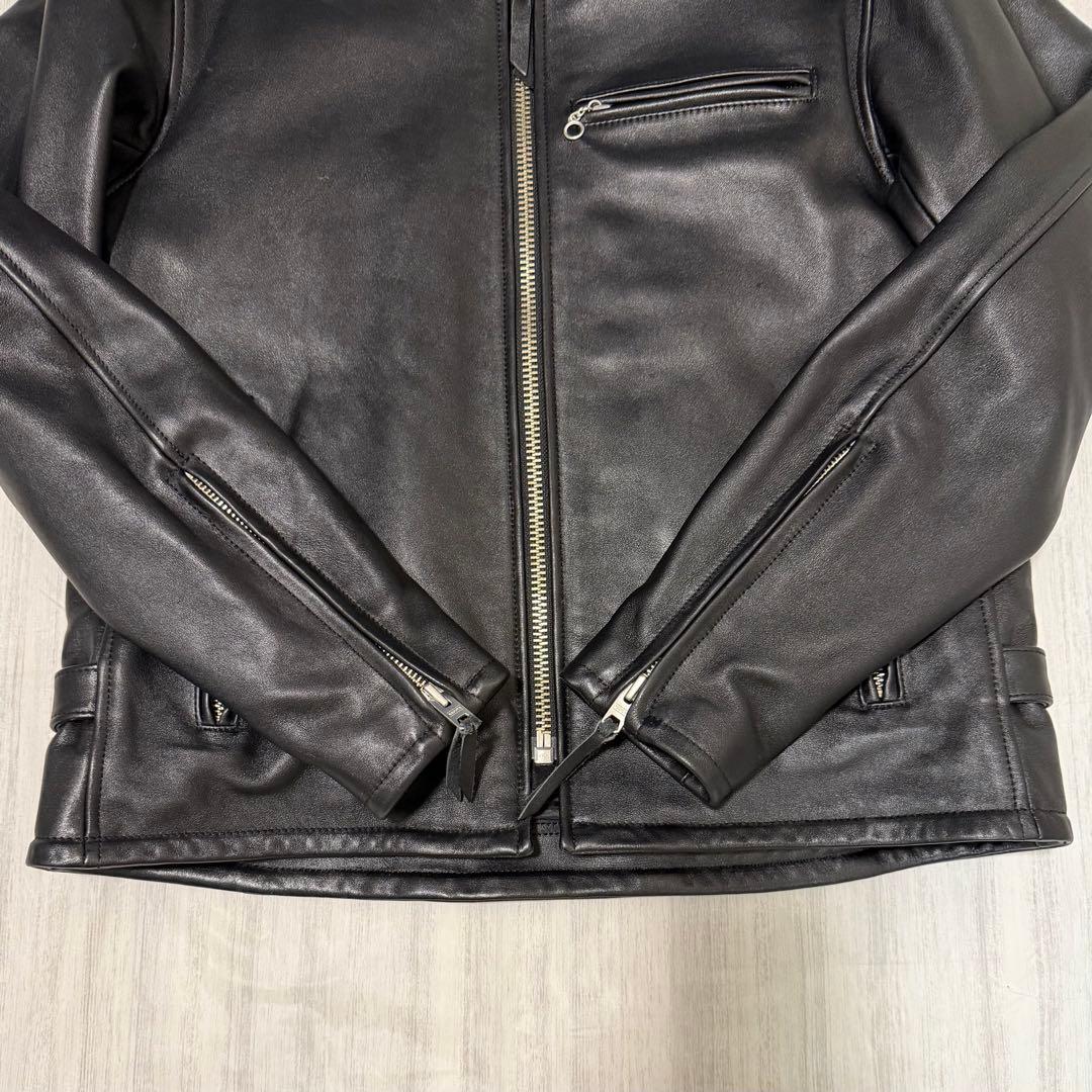 美品 3Lカドヤ ライナー付 シングルライダースジャケット FPS-2 SFT