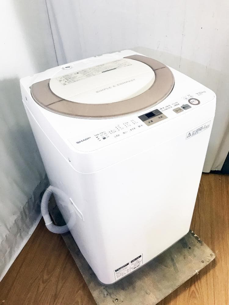 30日迄！送料無料★SHARP 7kg 洗濯機【ES-GE7A-N】