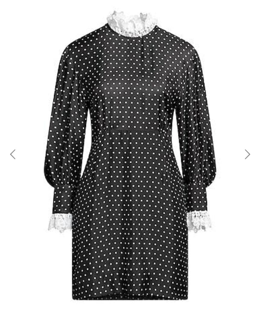 SANDRO　ドットミニワンピース　レース　ブラック　36　サンドロ