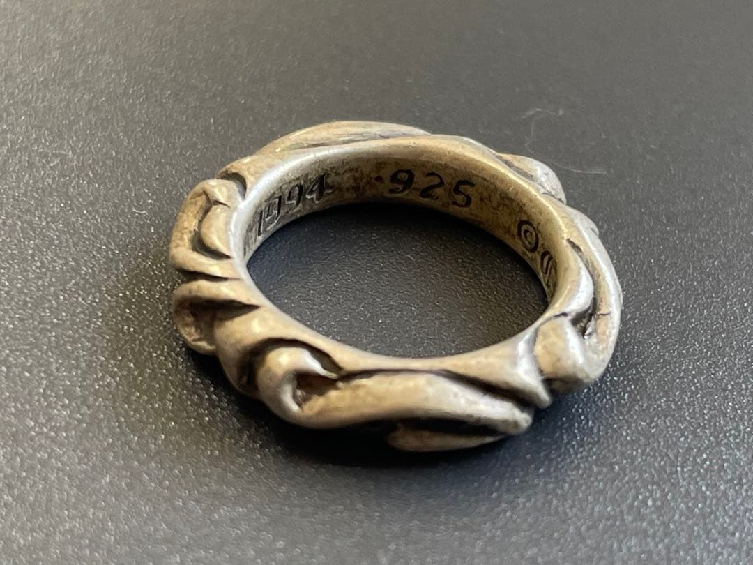 クロムハーツ スクロールバンドリング ピンキーリング 7号 シルバー 925