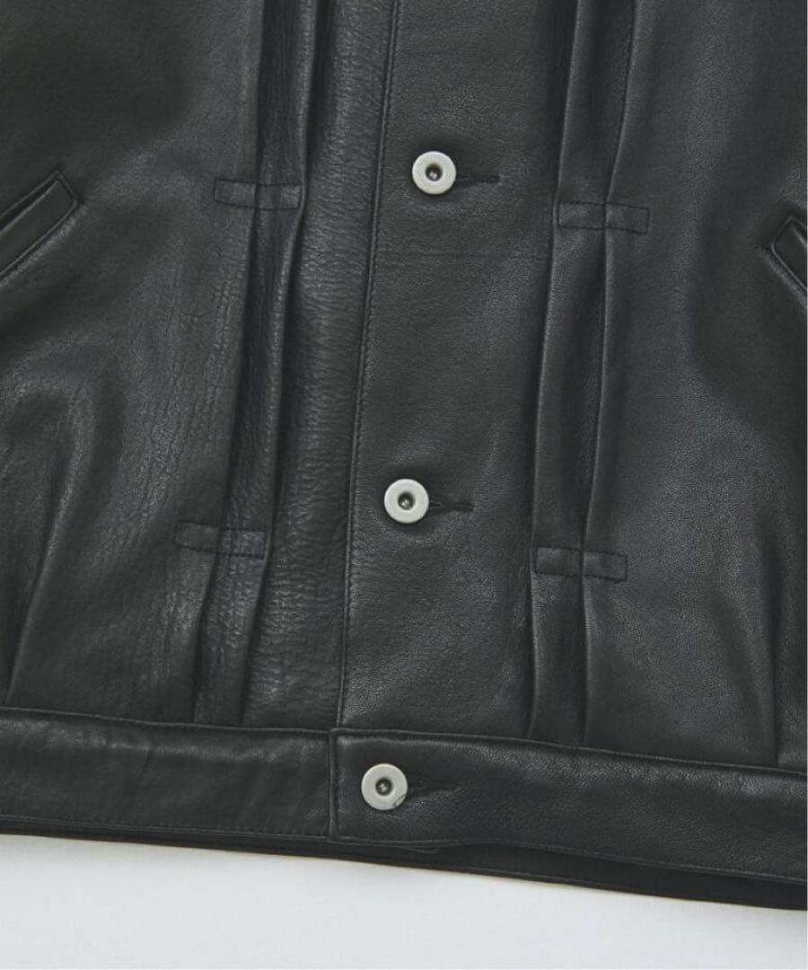 新品 ジャーナルスタンダード ラムレザー トラッカージャケット ブラック L