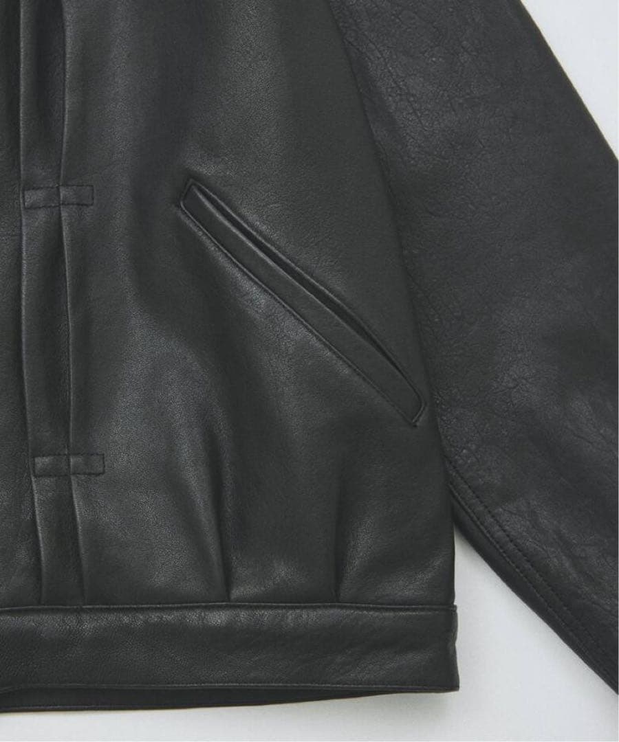 新品 ジャーナルスタンダード ラムレザー トラッカージャケット ブラック L