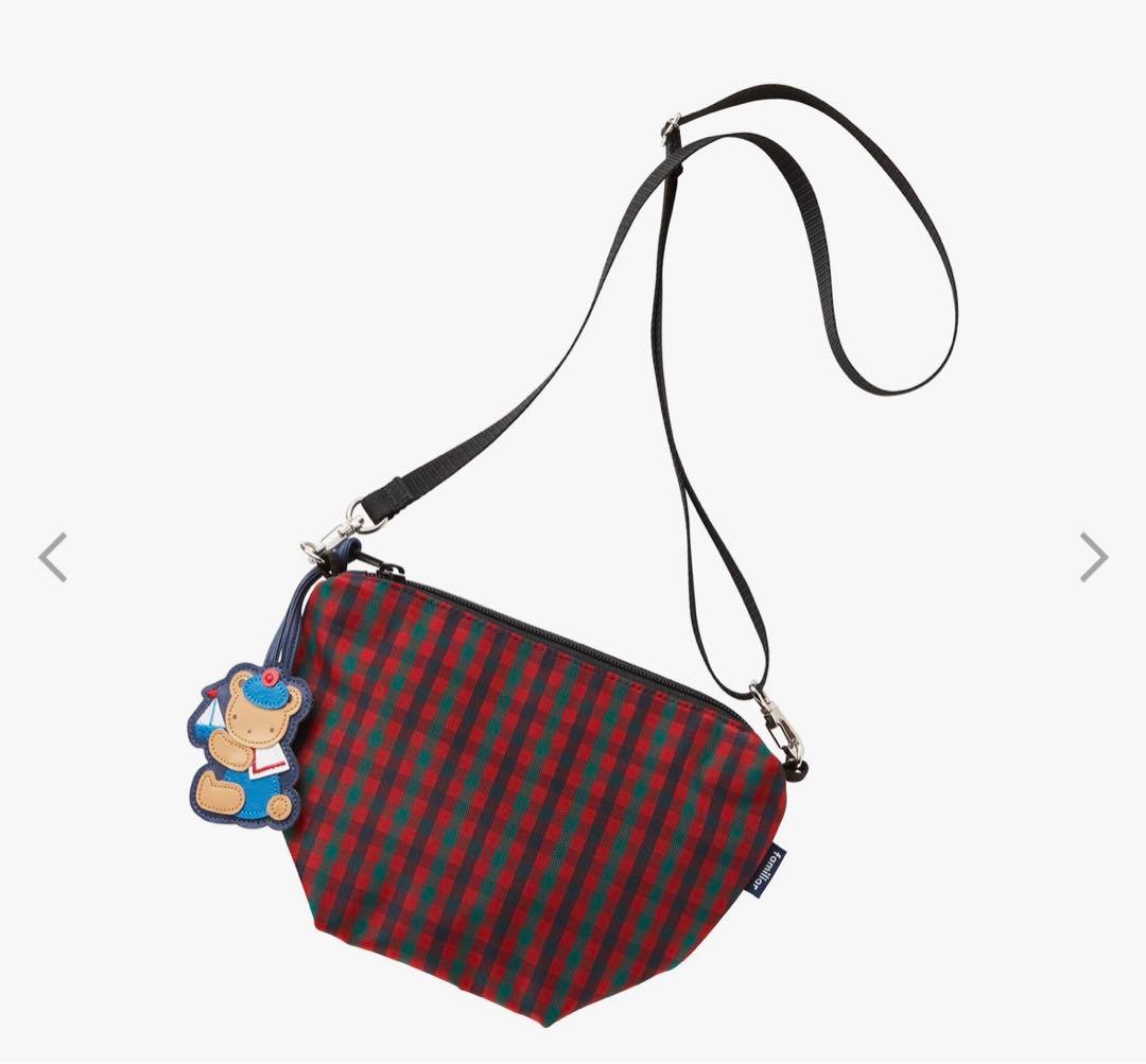 ファミリア舟形ポシェット赤