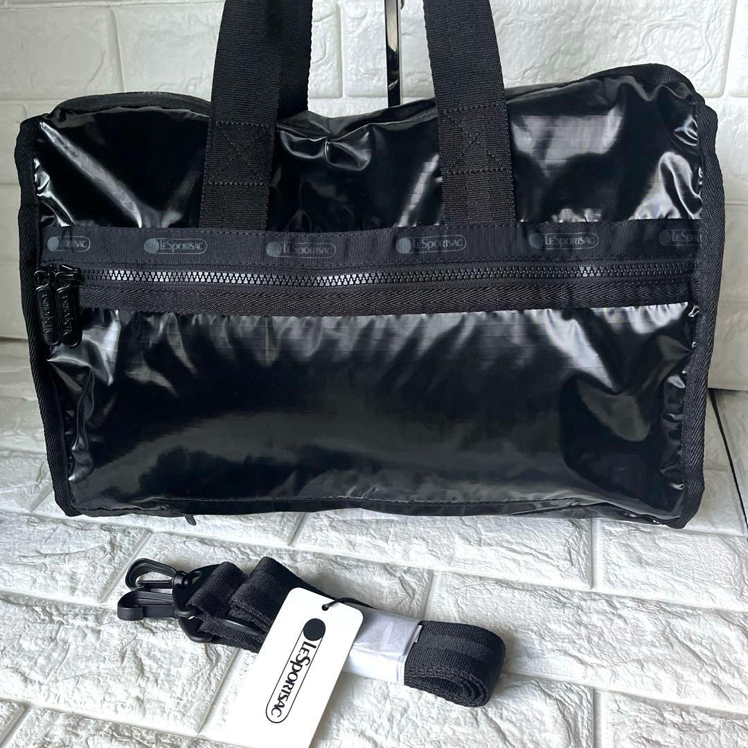 ほぼ新品 LeSportsac ブラック ボストンバッグレスポートサック