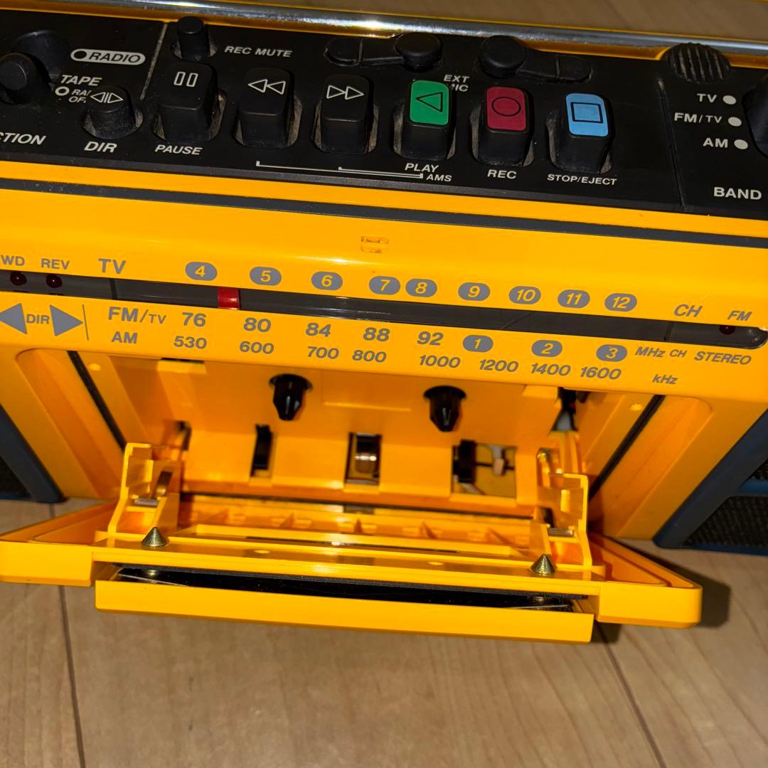 SONYSPORTS ソニー ラジカセ CFS-V75 イエロー ジャンク