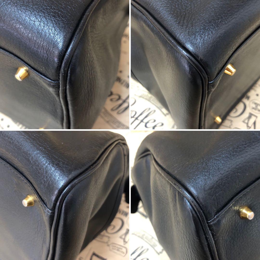 バーバリー ハンド ミニボストンバッグ 革 チェック 黒 フォーマル FV35