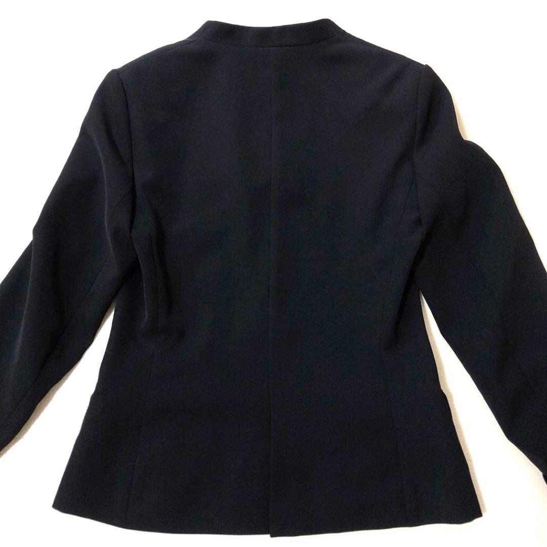 極美品 PLST プラステ パンツスーツ 上下セット 黒 ノーカラー ブラック