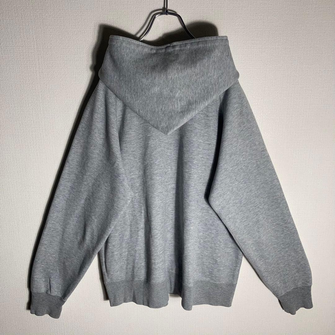 【美品】A Bathing Ape フルジップパーカー ロゴ グレー XL.