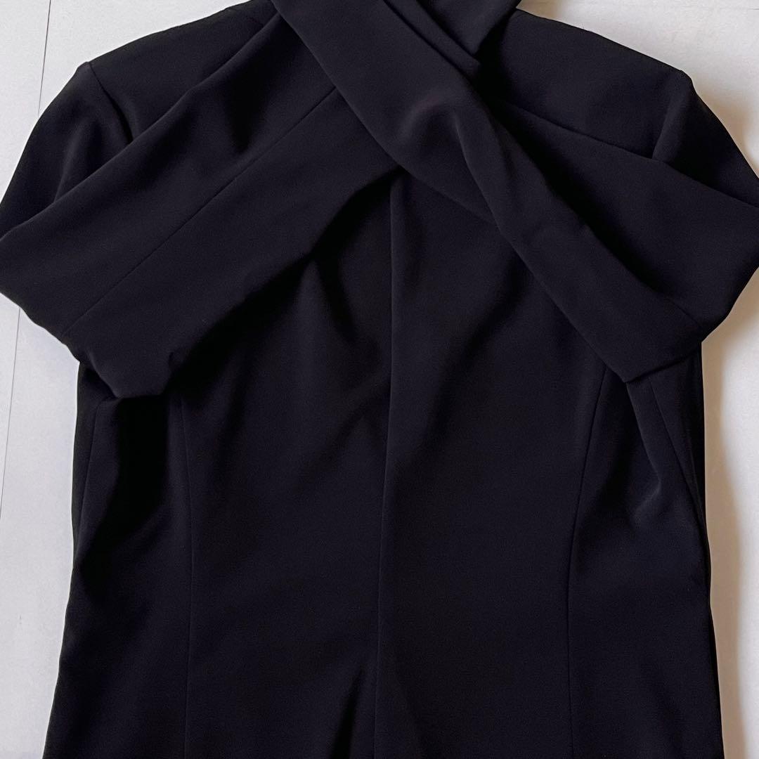 極美品 インディヴィ スーツ ノーカラージャケット パンツ セットアップ 黒 S