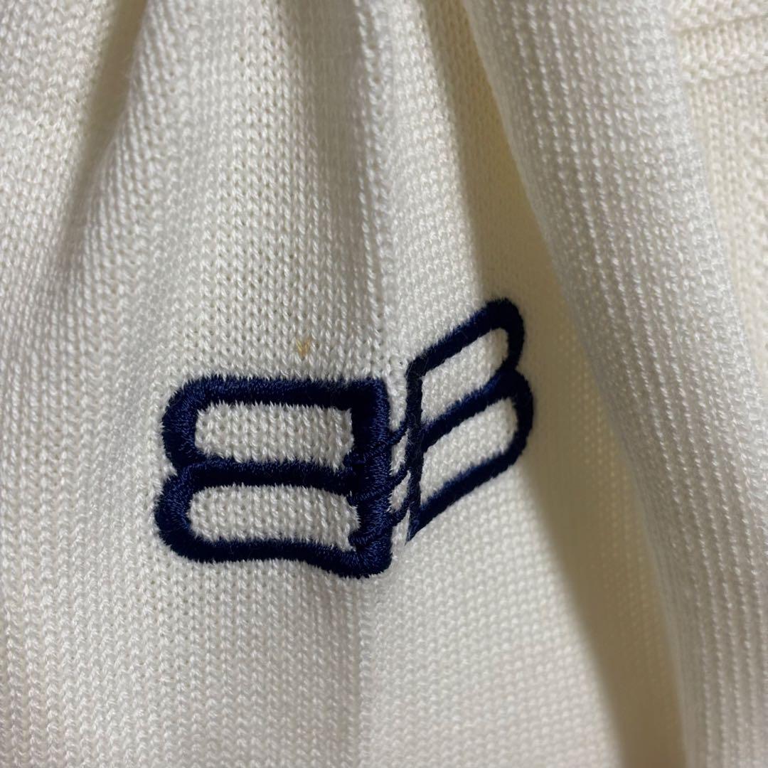 BALENCIAGA バレンシアガ　セーター　BBロゴ　ホワイト　アーガイル柄