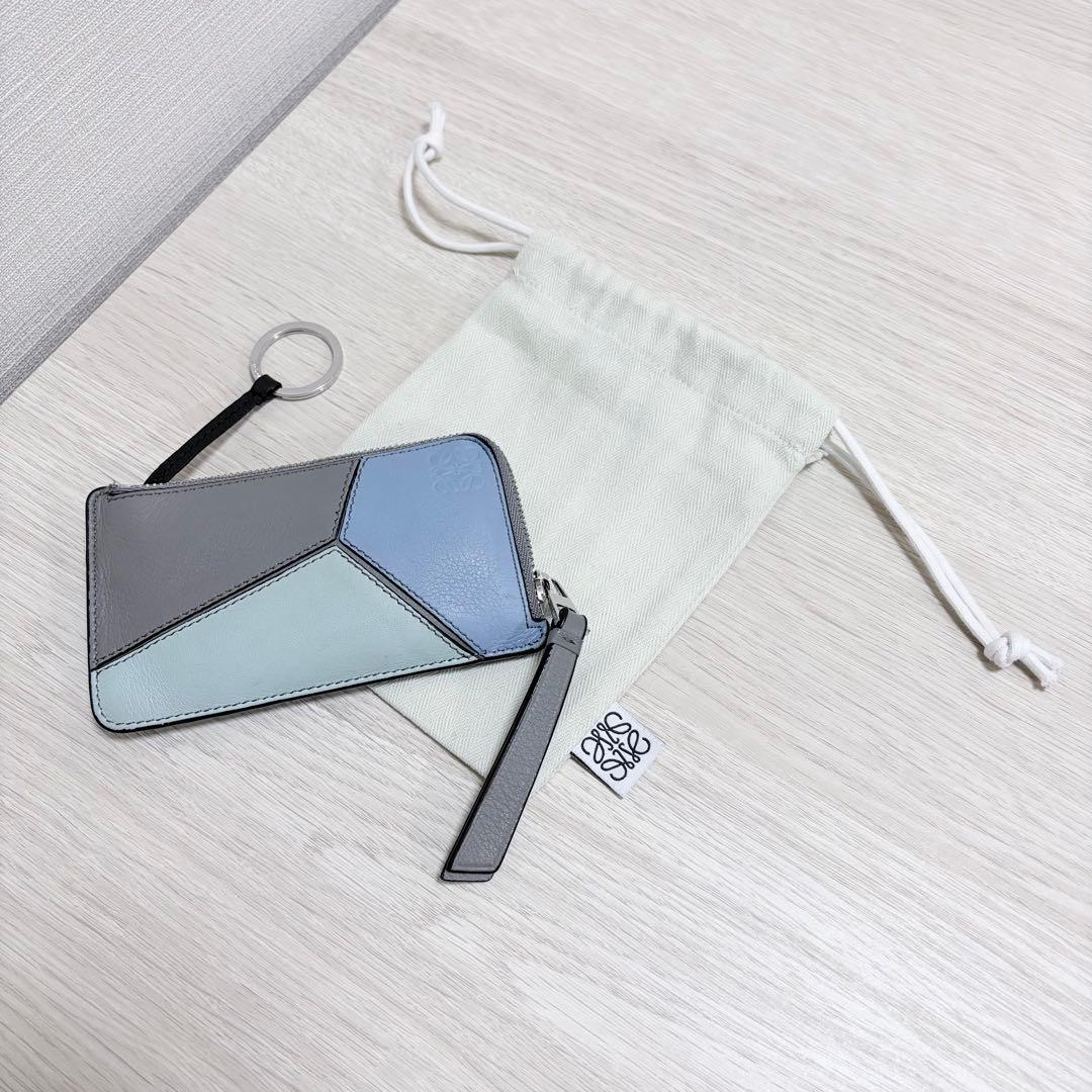 あ*る様 ロエベ LOEWE パズル カードホルダー ブルー グレー