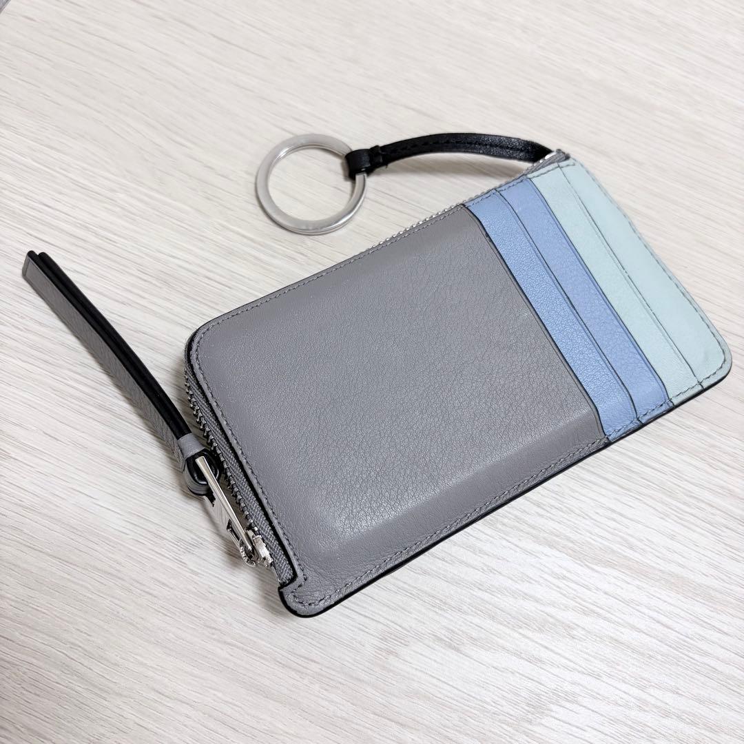あ*る様 ロエベ LOEWE パズル カードホルダー ブルー グレー
