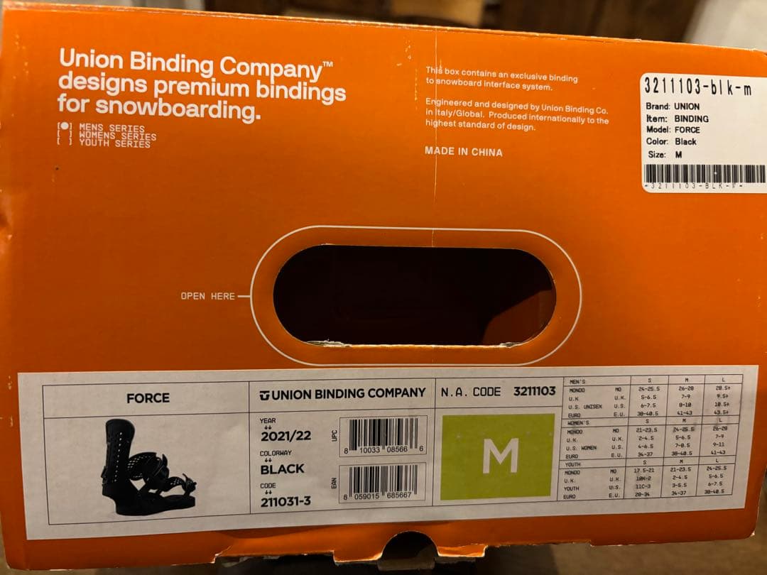 UNION FORCE スノーボードビンディング Mサイズ