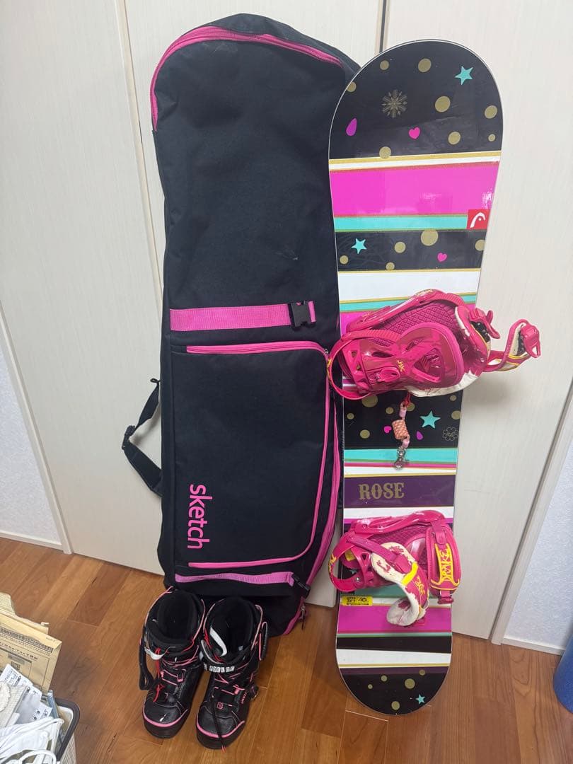 レディース スノーボード フルセット 142cm HEAD ケース付