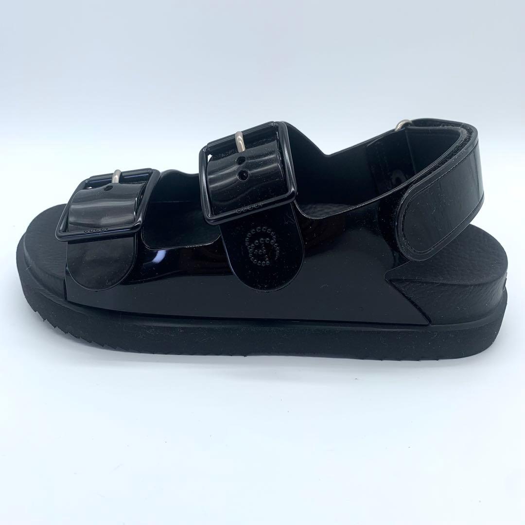 新品未使用 グッチ ラバーサンダル マーモント GG ブラック 箱袋付 22cm