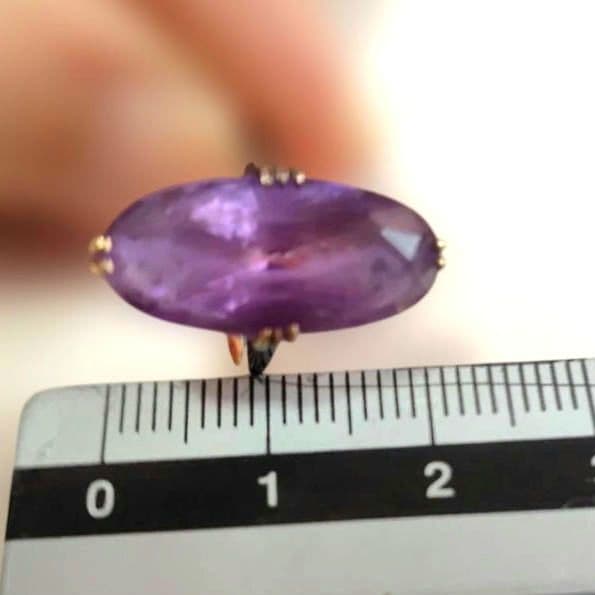 アメジスト指輪１８金