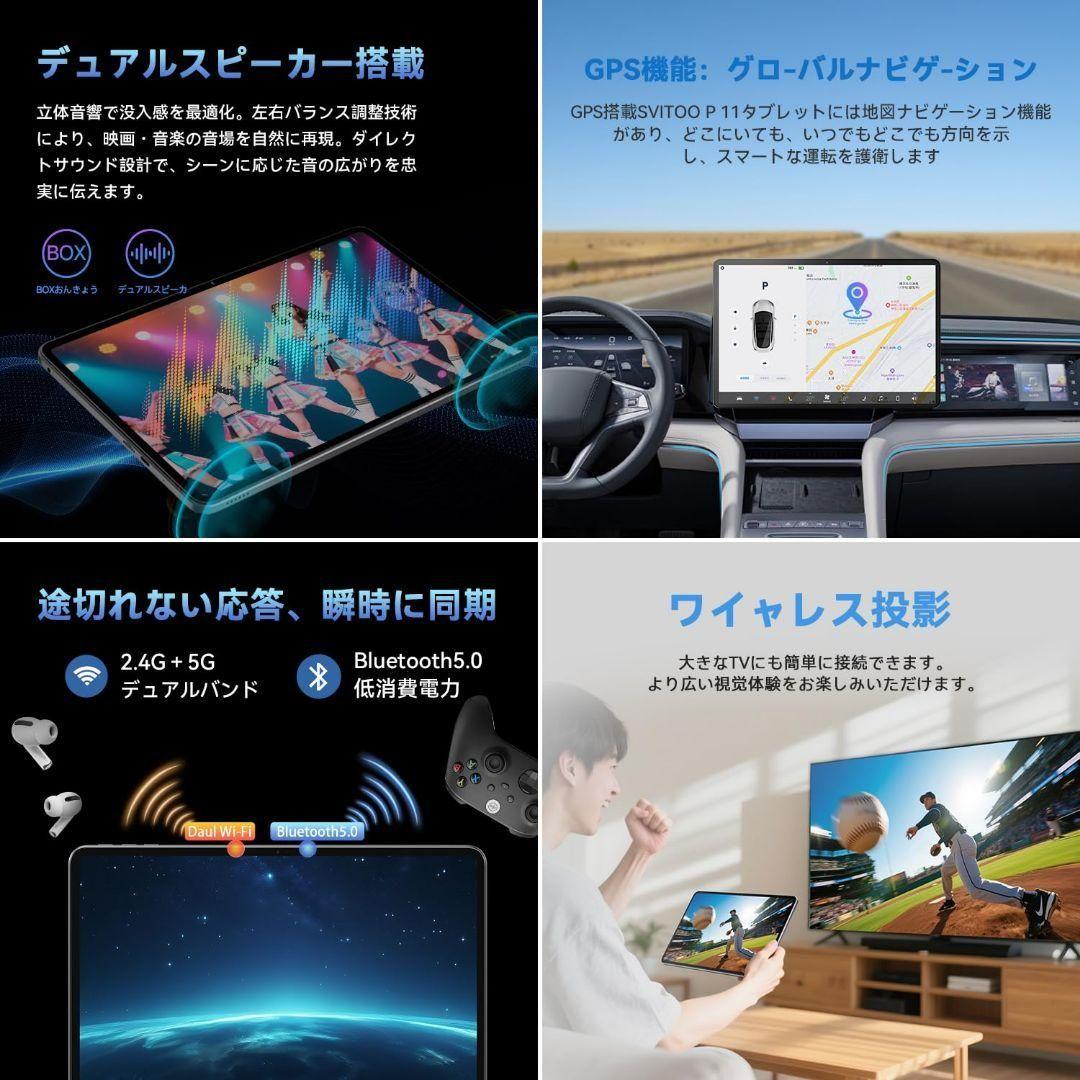 WiFiモデル Android15 タブレット 12インチ 2K 8コア 大画面