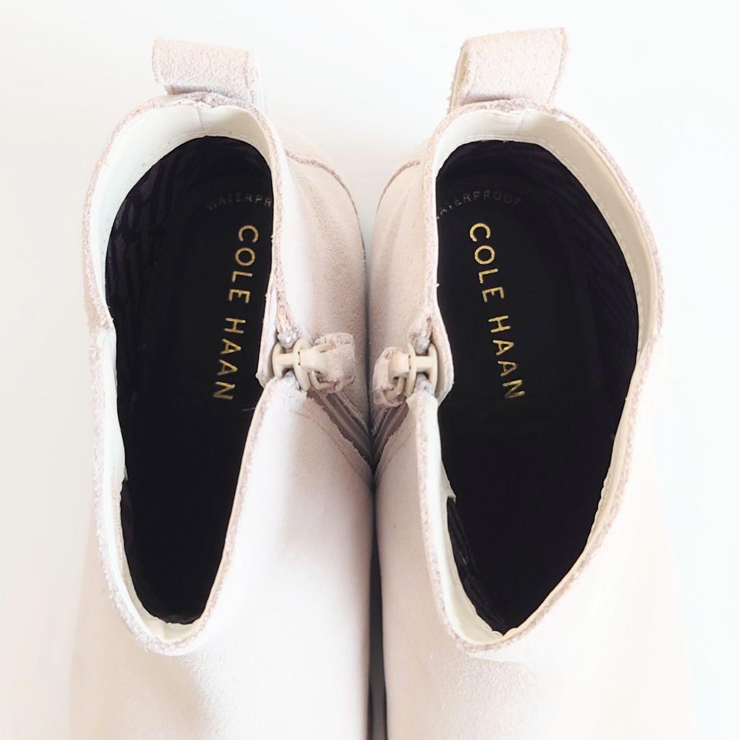 未使用 コールハーン ウォータープルーフ チェルシーブーツ サイドジップ 本革