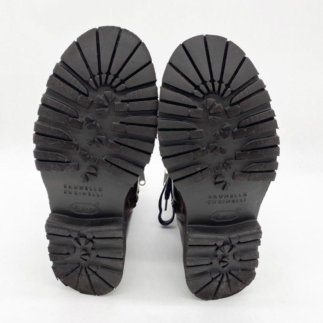 A18342 美品 ブルネロクチネリ モニーレ装飾バックルミドルブーツ 37.5