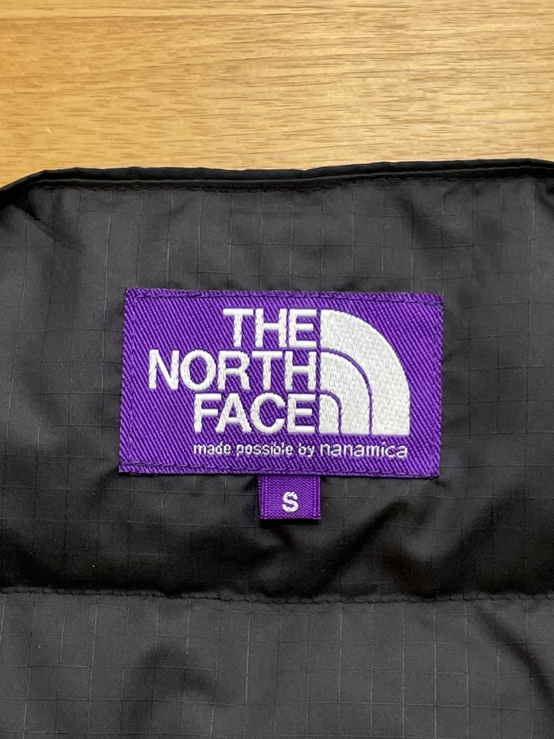 ノースフェイスバープルレーベル　ダウンベスト　黒　Sサイズ　美品