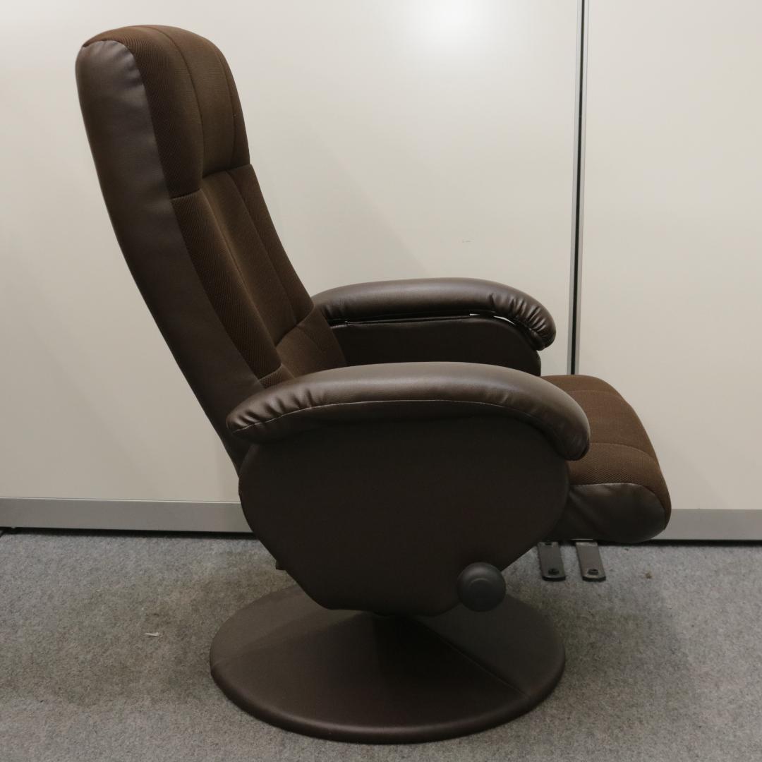 ニトリ パーソナルチェア Dメッシュ ブラウン オットマン付き