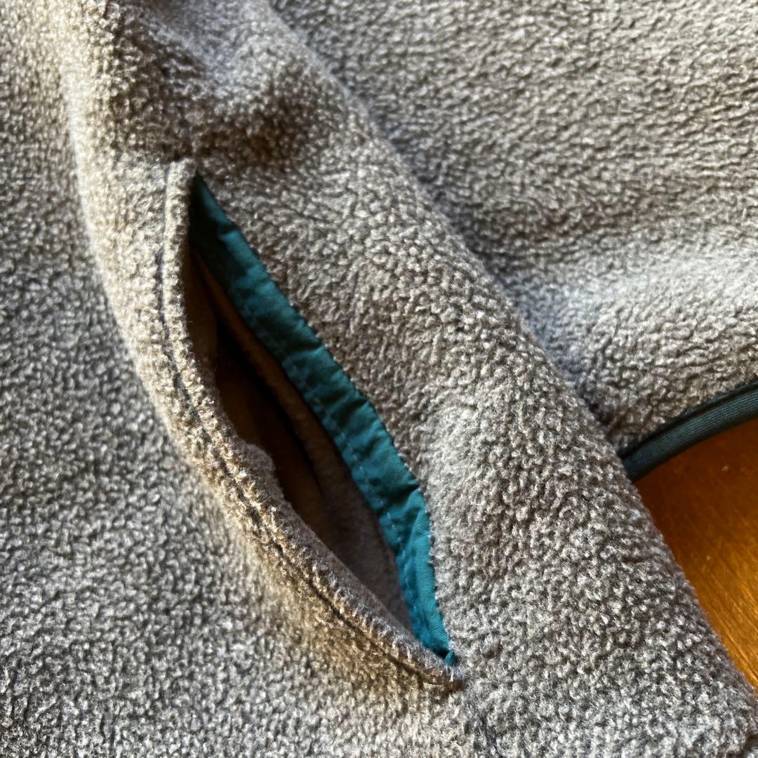 極美品USA製★ L.L.bean フリース スナップＴ★80s~90s