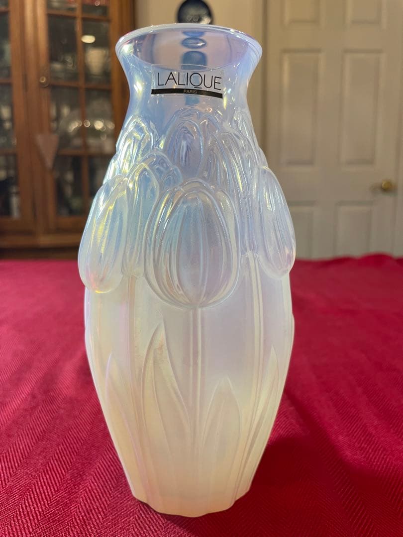 レア　ラリック　LALIQUE オパール　チューリップ 花瓶