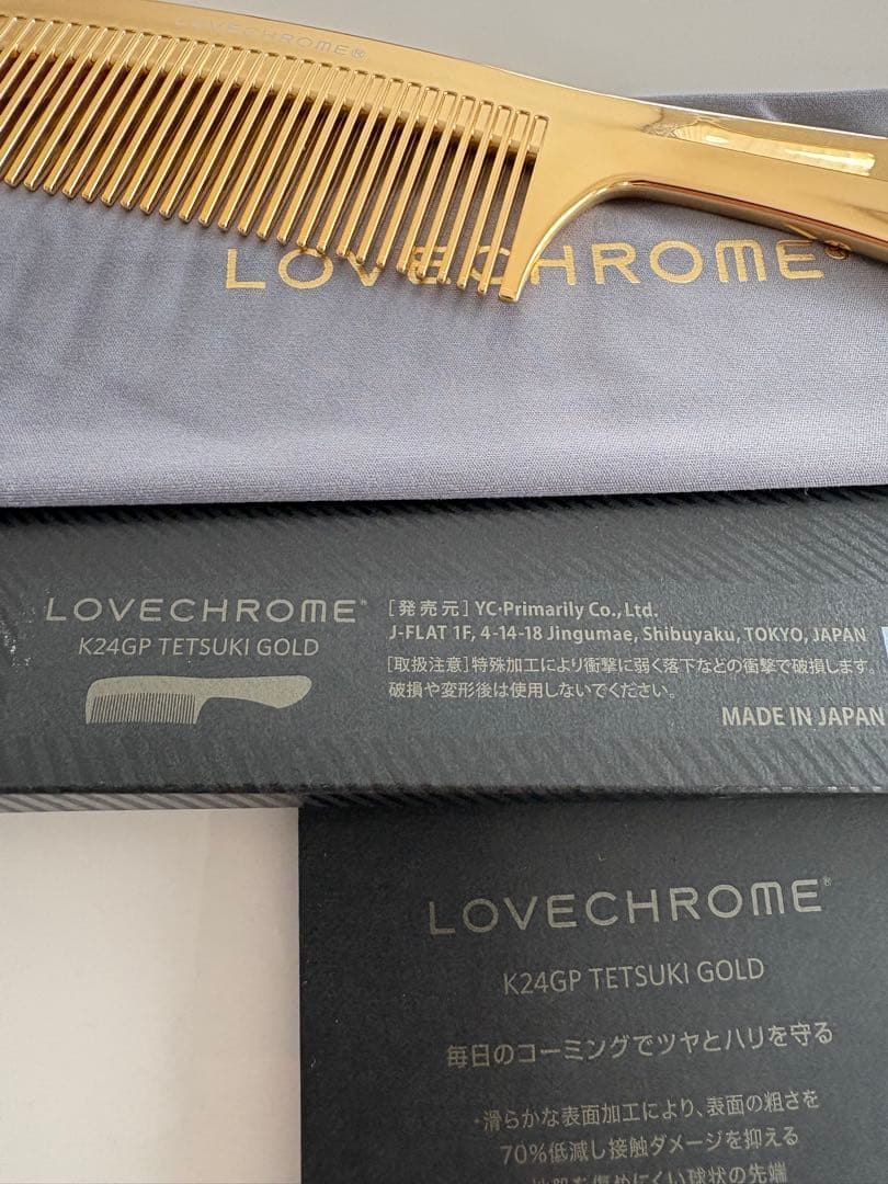 LOVECHROME K24GP TETSUKI GOLD コーム新品未使用