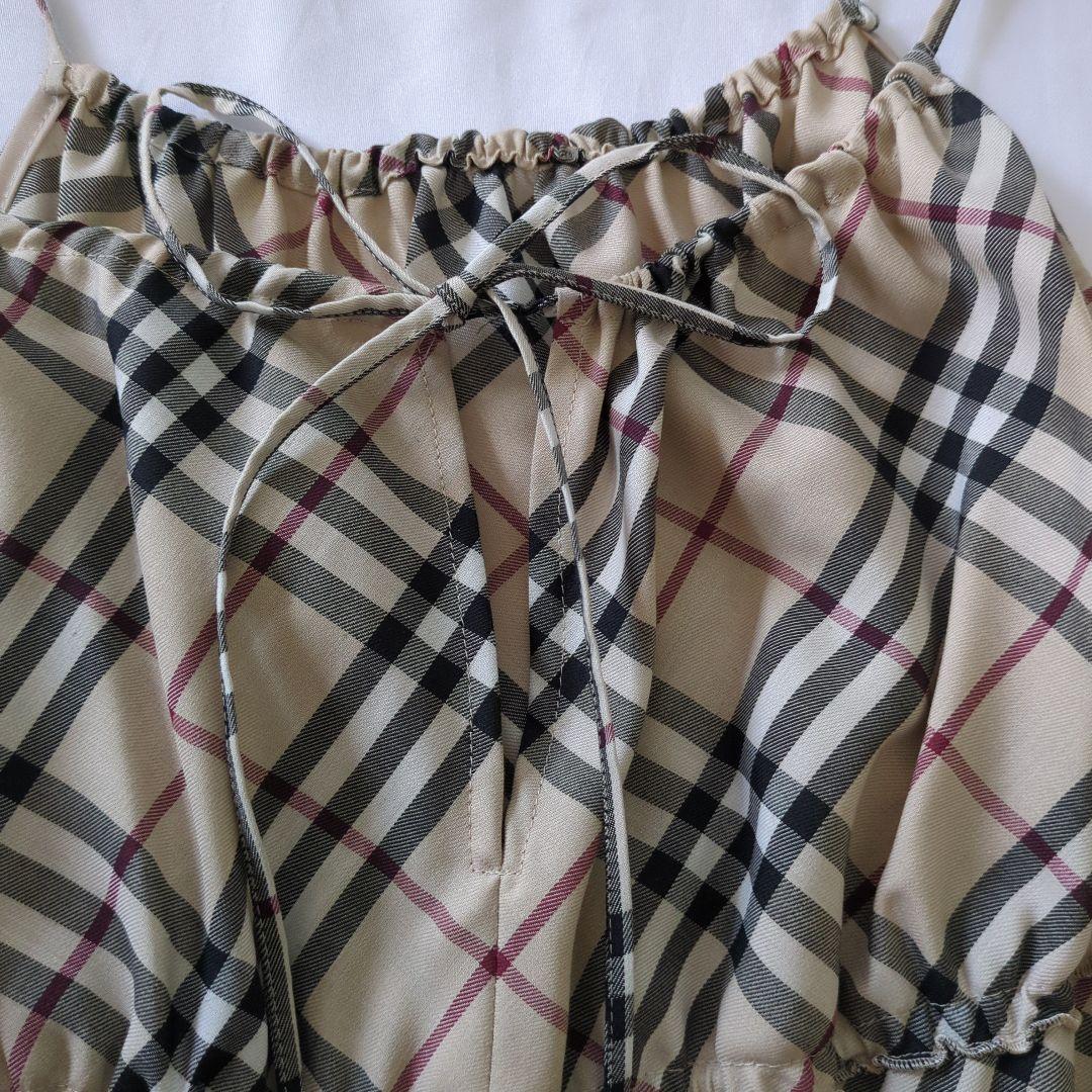 【美品✨BURBERRY】ノバチェック　キャミソール　フレア　38サイズ