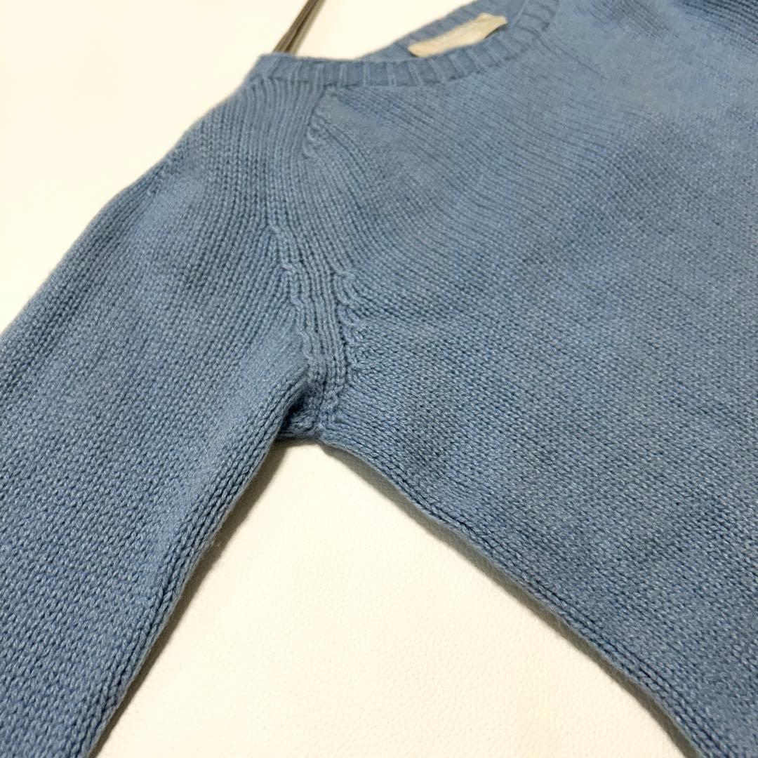 S Max Mara カシミヤ100％ ニット セーター ブルー イタリア製