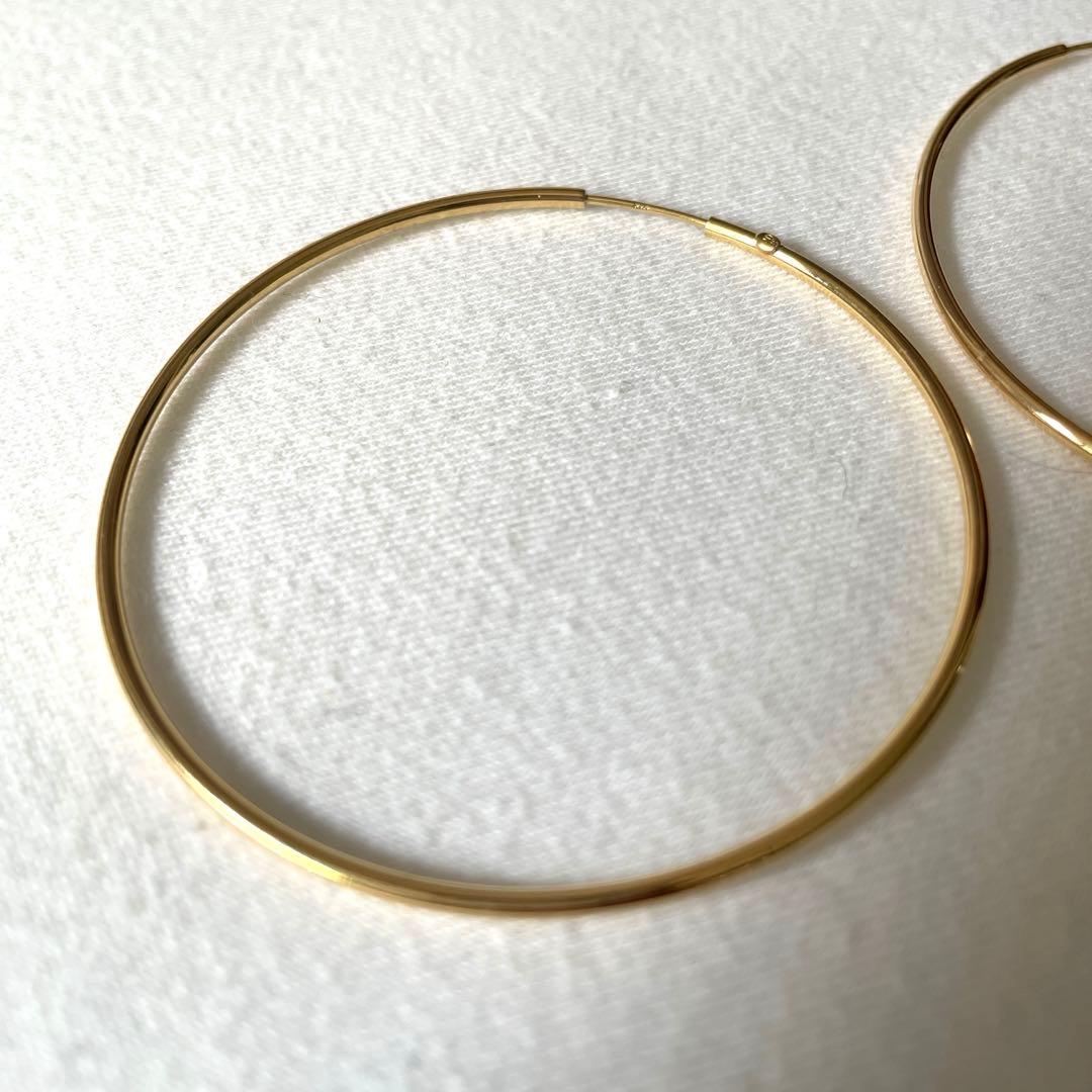 スタージュエリー k18フープピアス特大サイズ