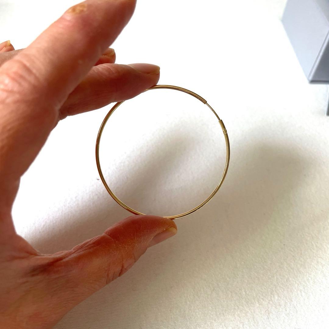 スタージュエリー k18フープピアス特大サイズ