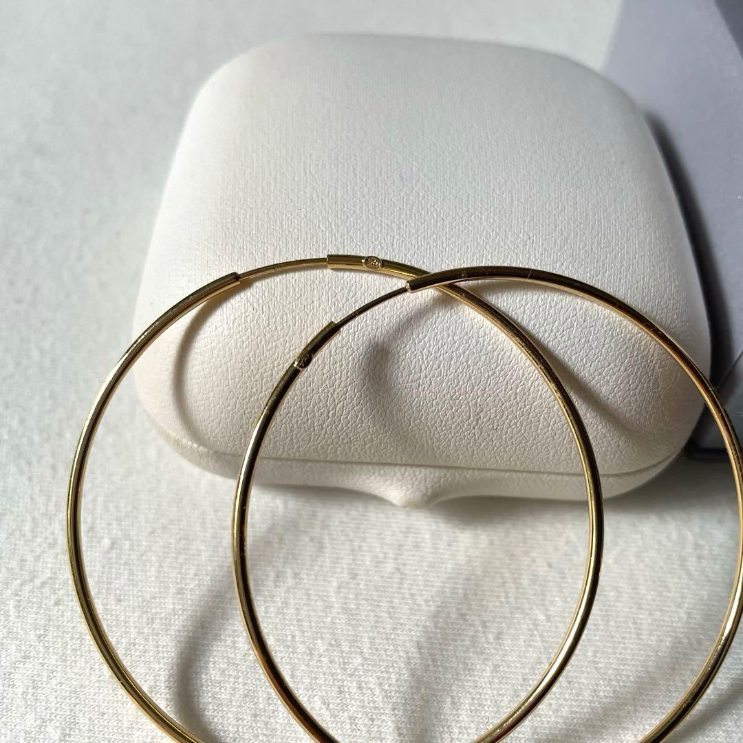 スタージュエリー k18フープピアス特大サイズ