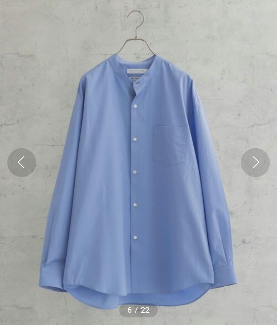 極美品★アーバンリサーチ　トーマスメイソンバンドカラーオーバーシャツ　L