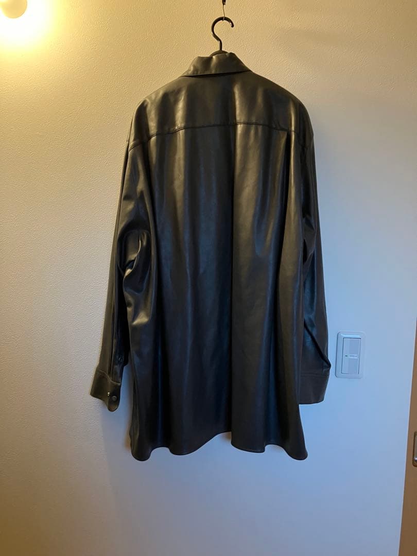 トップス th product Leather Oversized Shirt