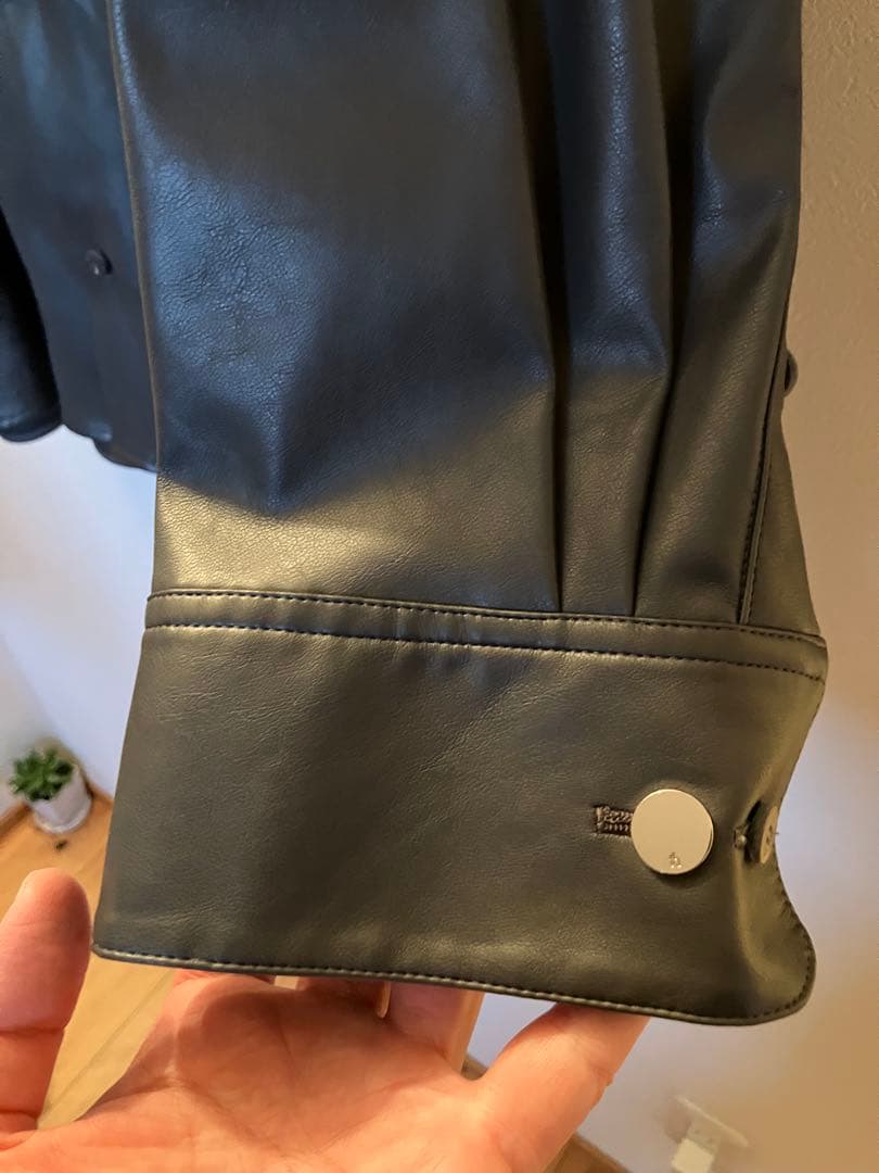 トップス th product Leather Oversized Shirt